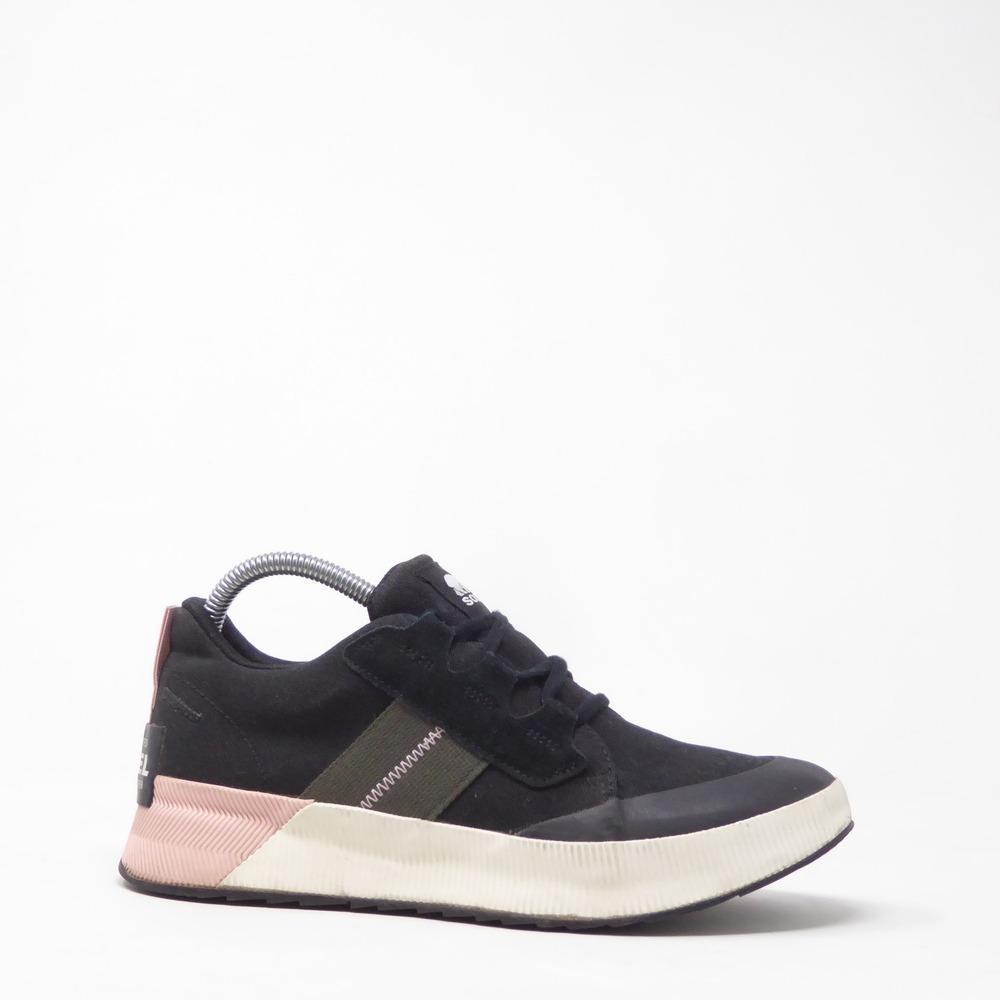 SOREL Women Out N About III Low Waterproof Sneaker Black Pink Size 9